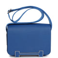 Hermès Geta Bag Bleu France Chevre Palladium Hardware