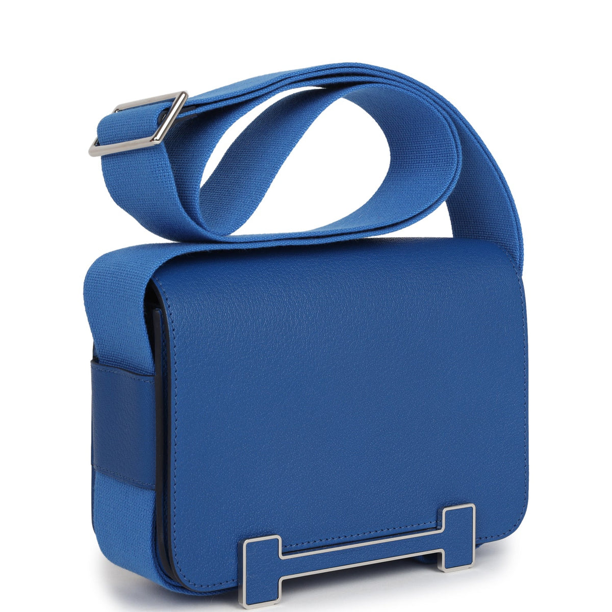 Hermès Geta Bag Bleu France Chevre Palladium Hardware