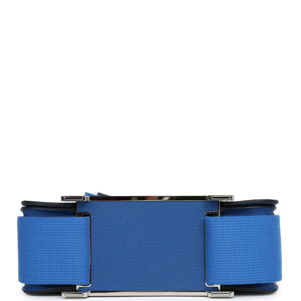 Hermès Geta Bag Bleu France Chevre Palladium Hardware