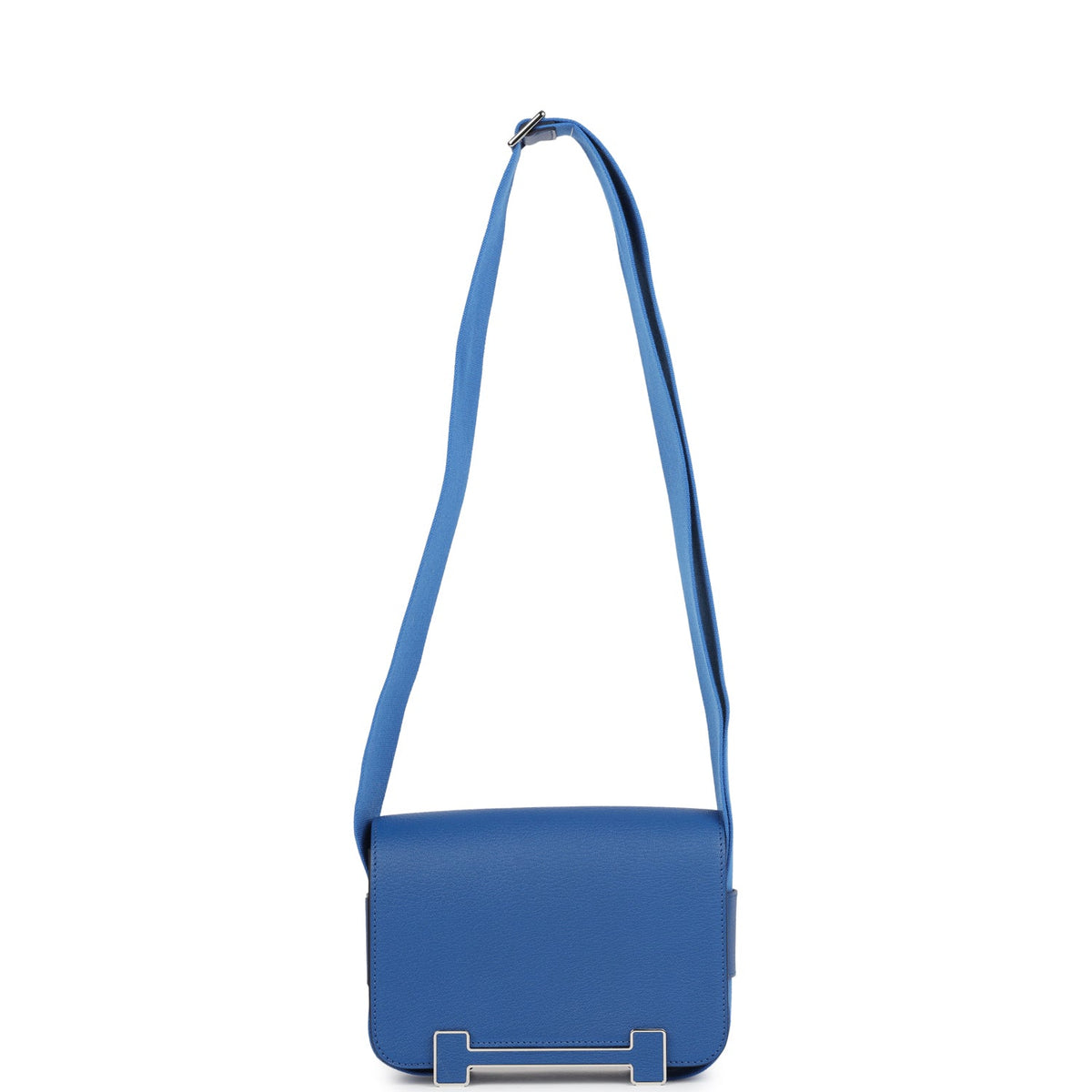Hermès Geta Bag Bleu France Chevre Palladium Hardware