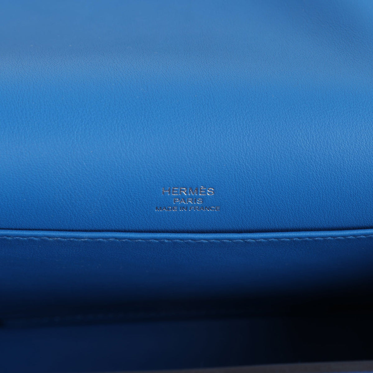 Hermès Geta Bag Bleu France Chevre Palladium Hardware