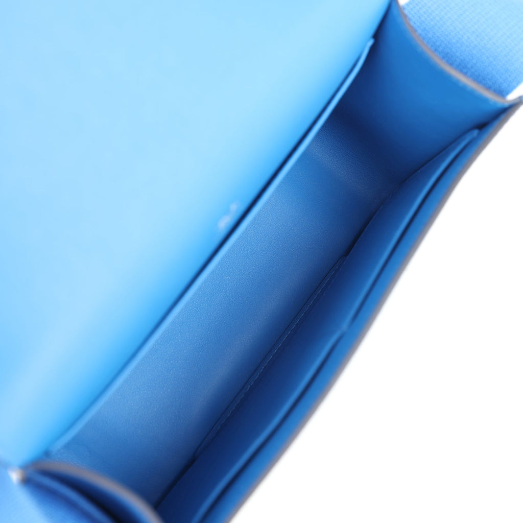 Hermès Geta Bag Bleu France Chevre Palladium Hardware