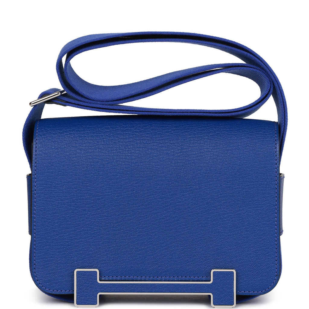 Hermès Geta Bleu Electric Chevre Palladium Hardware