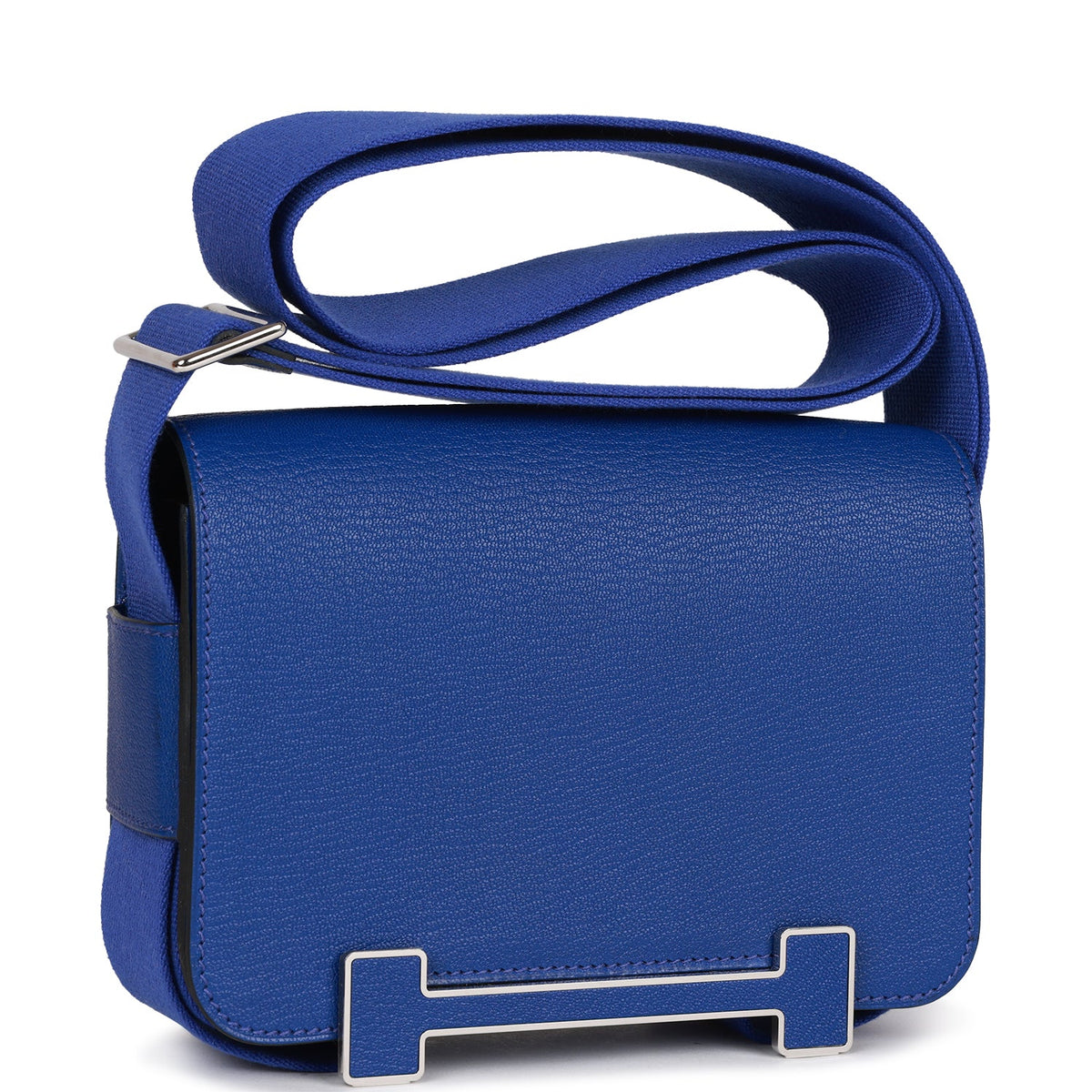 Hermès Geta Bleu Electric Chevre Palladium Hardware