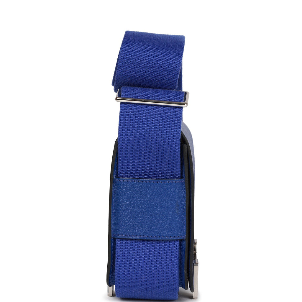 Hermès Geta Bleu Electric Chevre Palladium Hardware