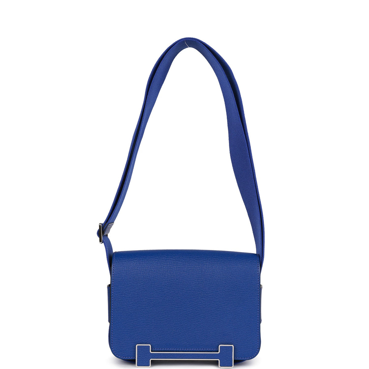 Hermès Geta Bleu Electric Chevre Palladium Hardware