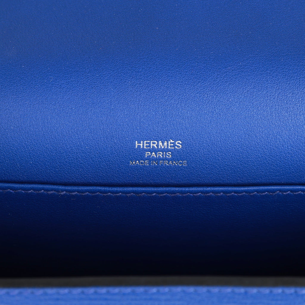 Hermès Geta Bleu Electric Chevre Palladium Hardware