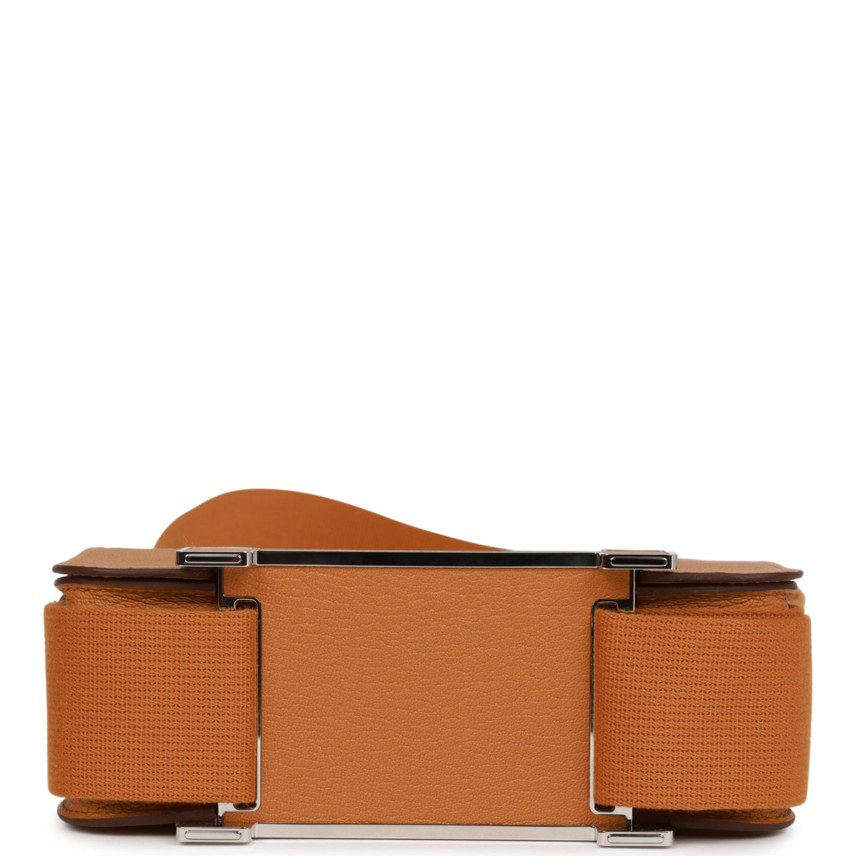 Hermès Geta Caramel Chevre Palladium Hardware