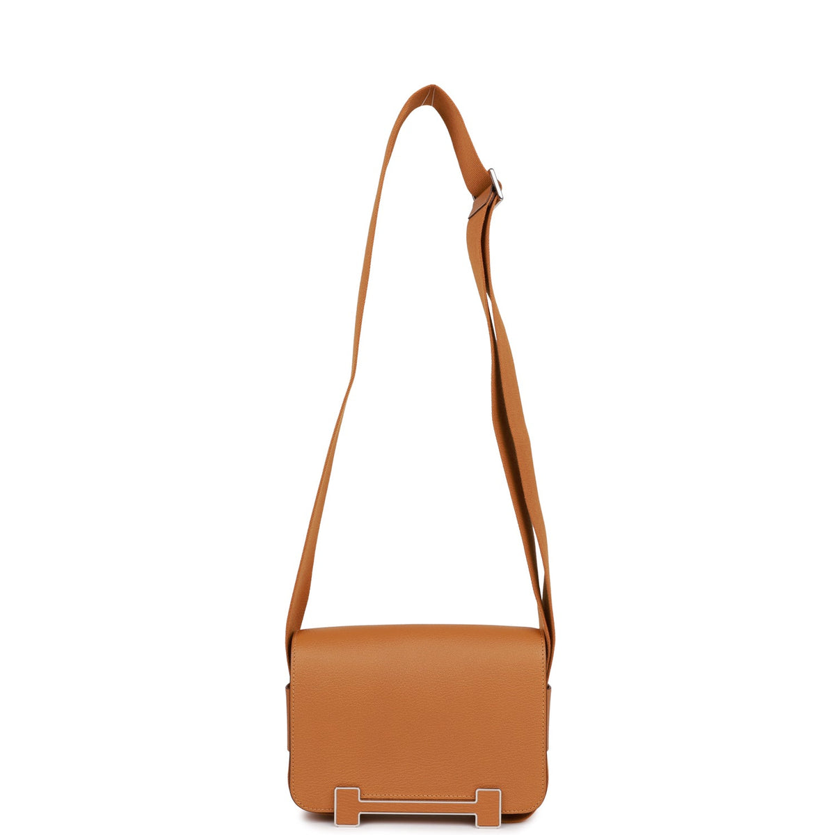 Hermès Geta Caramel Chevre Palladium Hardware