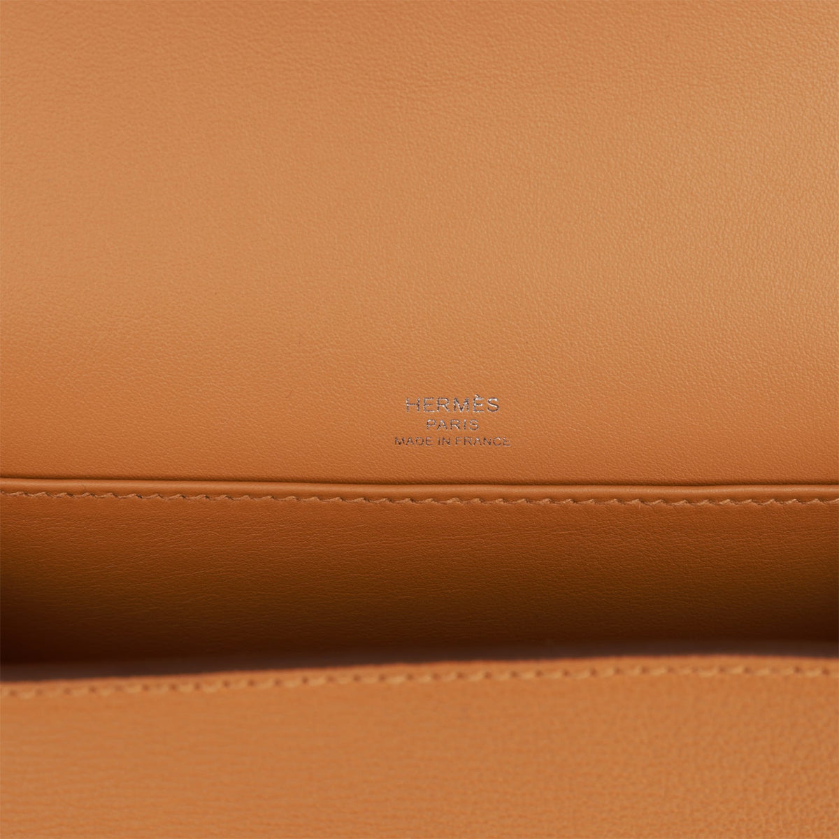 Hermès Geta Caramel Chevre Palladium Hardware