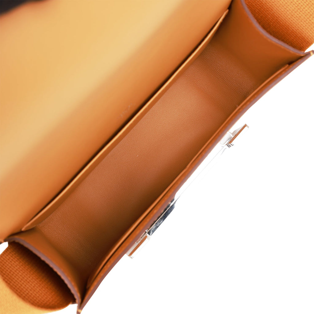 Hermès Geta Caramel Chevre Palladium Hardware