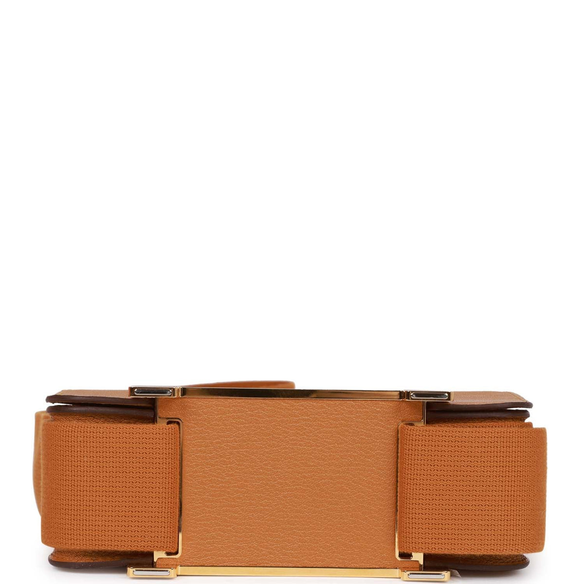 Hermès Geta Caramel Chevre Gold Hardware