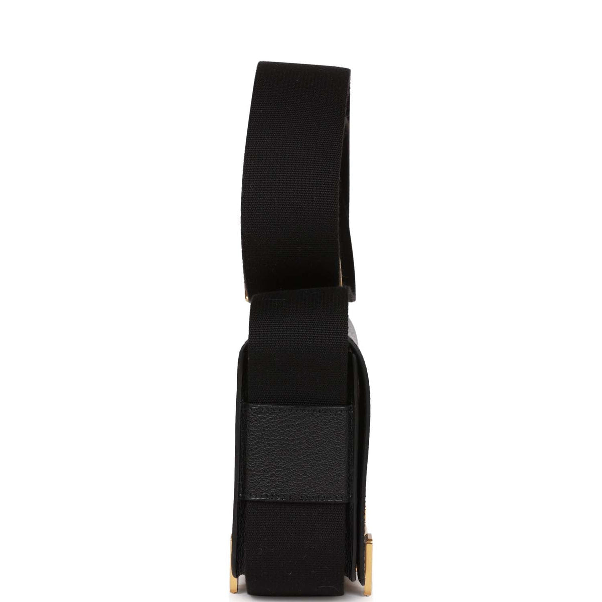 Hermès Geta Black Chevre Gold Hardware