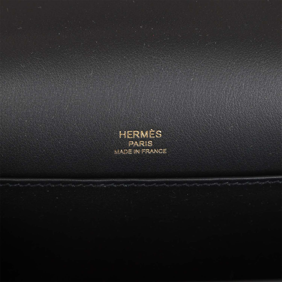 Hermès Geta Black Chevre Gold Hardware