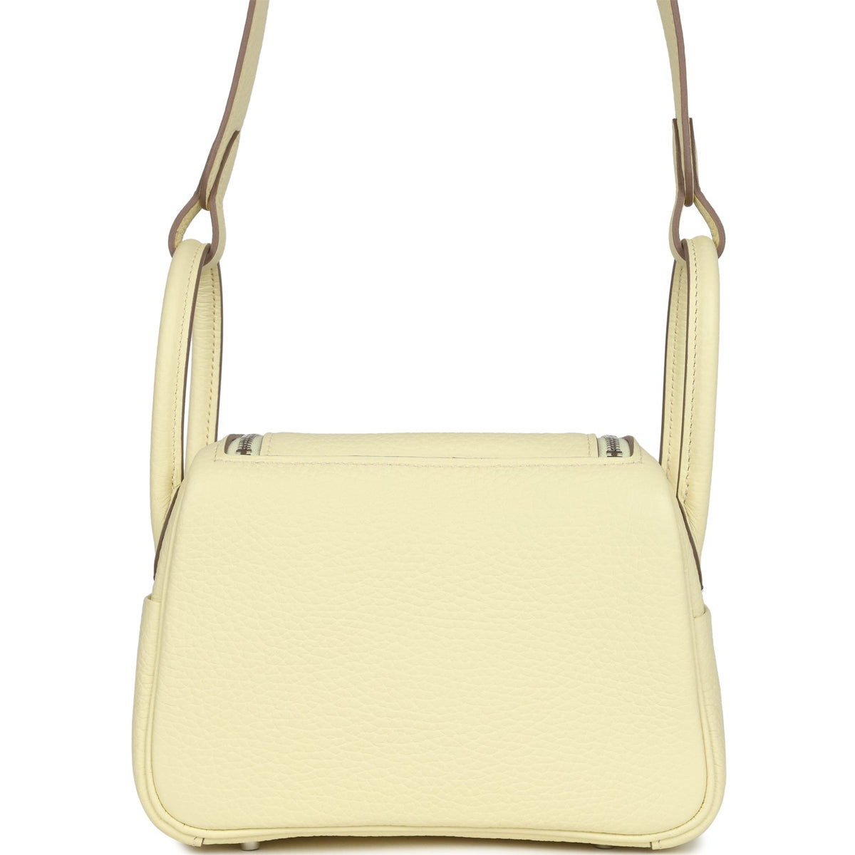 Hermès Mini Lindy Jaune Milton Clemence Palladium Hardware