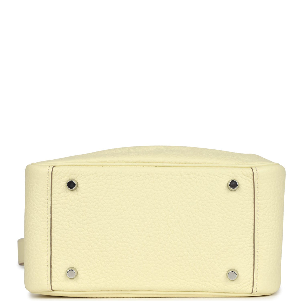 Hermès Mini Lindy Jaune Milton Clemence Palladium Hardware