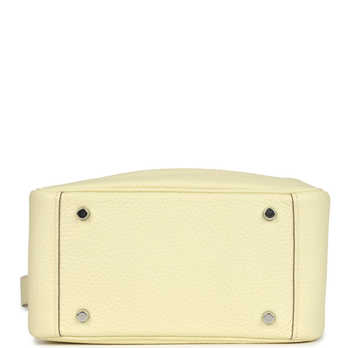 Hermès Mini Lindy Jaune Milton Clemence Palladium Hardware