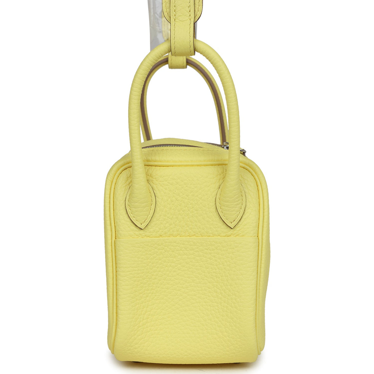 Hermès Mini Lindy Limoncello Clemence Palladium Hardware