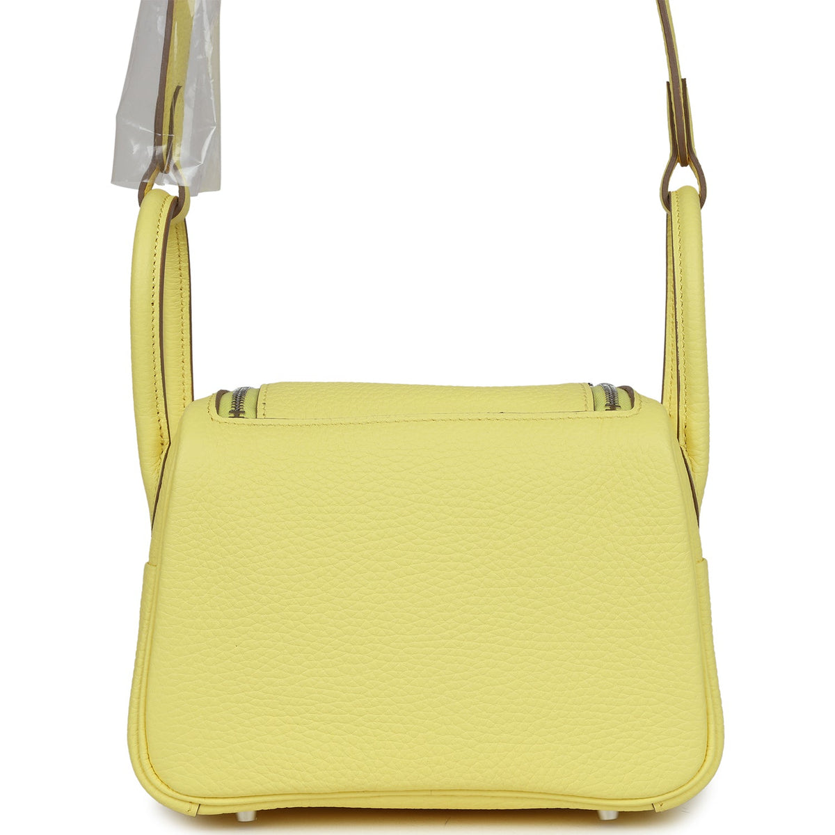Hermès Mini Lindy Limoncello Clemence Palladium Hardware