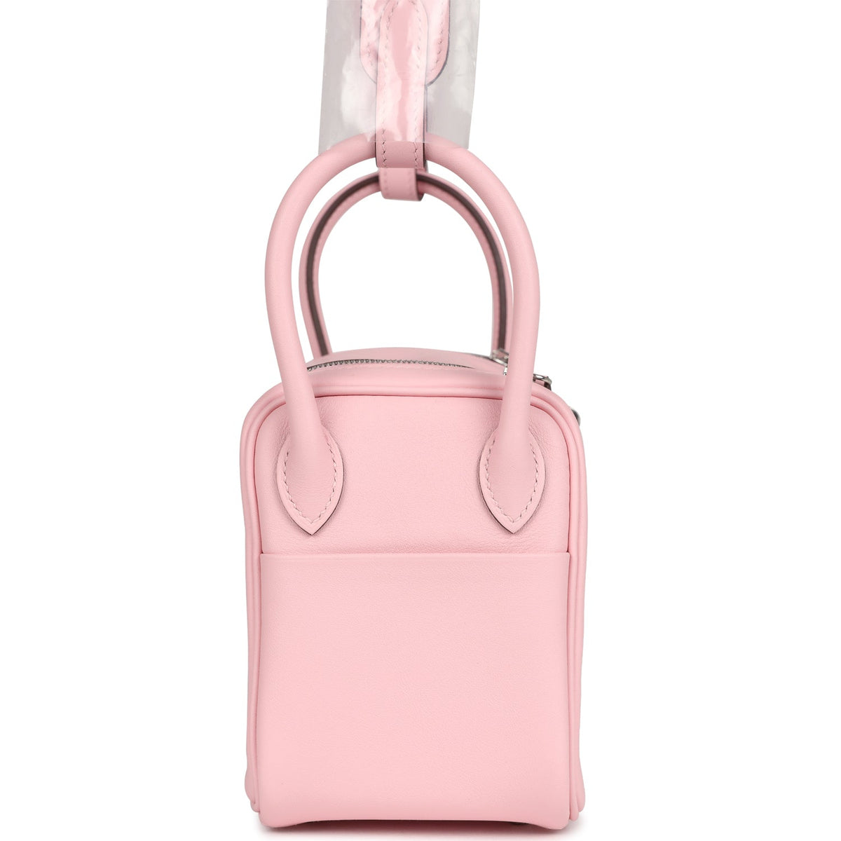 Hermès Mini Lindy Rose Sakura Swift Palladium Hardware