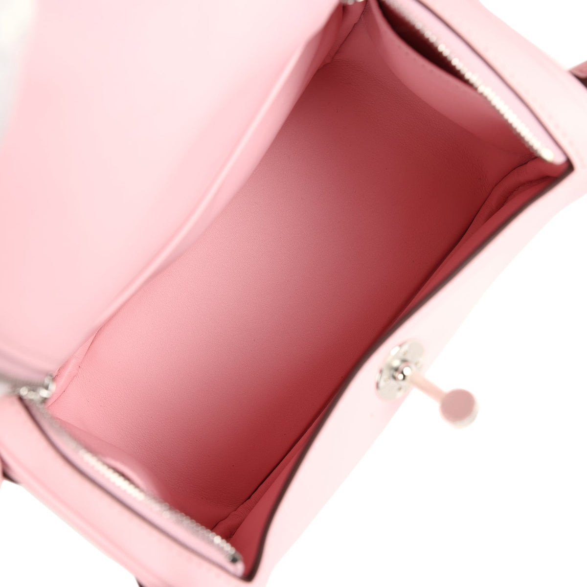 Hermès Mini Lindy Rose Sakura Swift Palladium Hardware