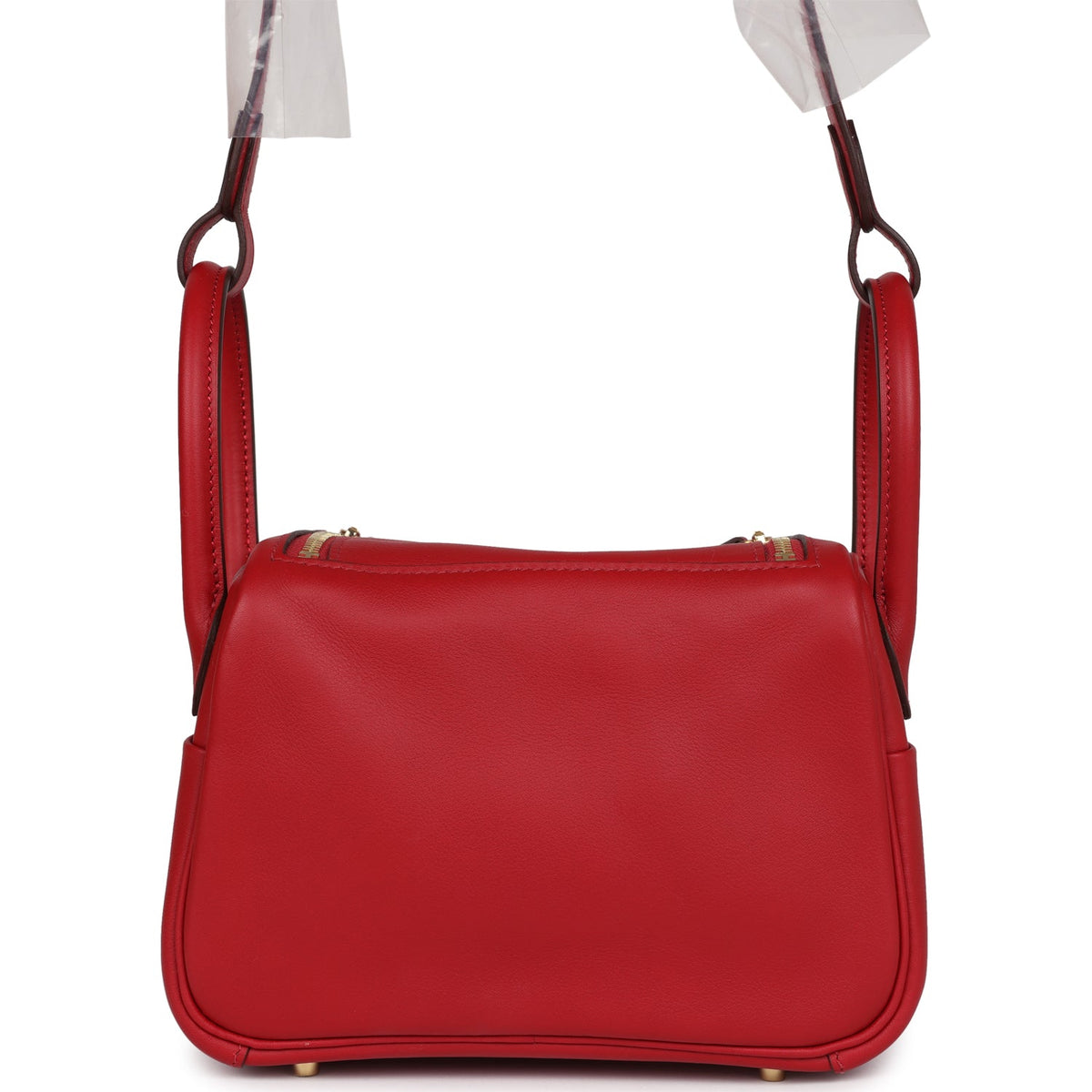 Hermès Mini Lindy Rouge Casaque Swift Gold Hardware
