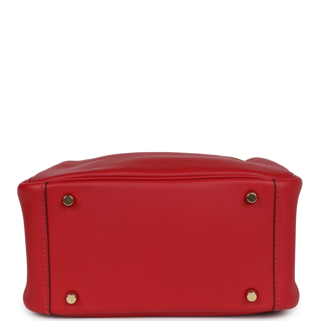 Hermès Mini Lindy Rouge Casaque Swift Gold Hardware