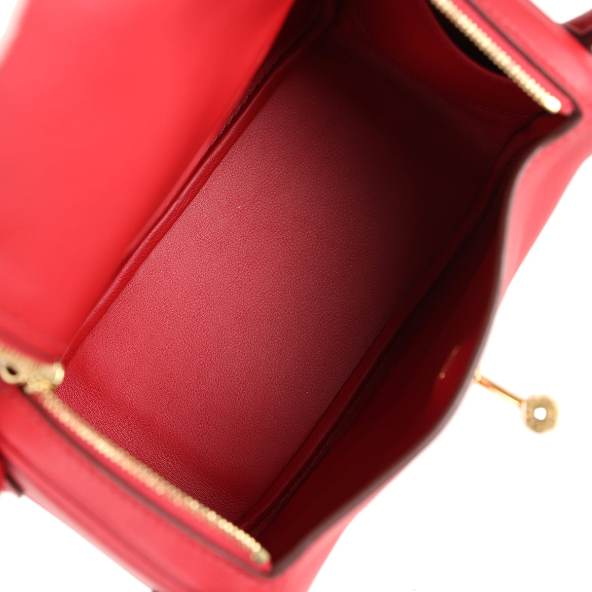 Hermès Mini Lindy Rouge Casaque Swift Gold Hardware