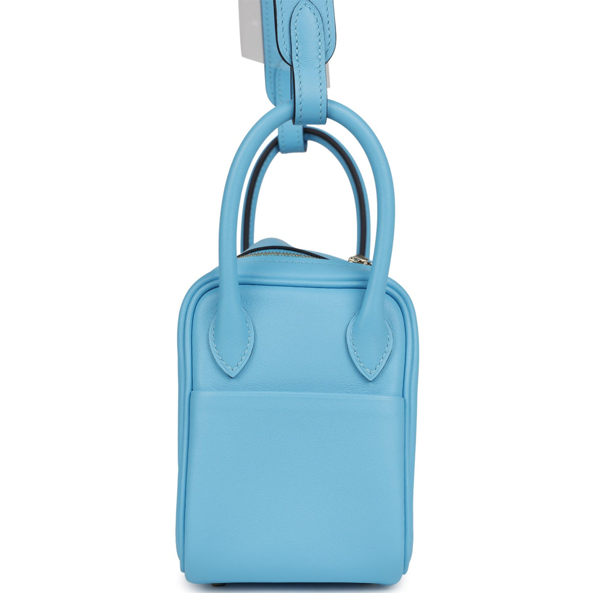 Hermès Mini Lindy Celeste Swift Gold Hardware