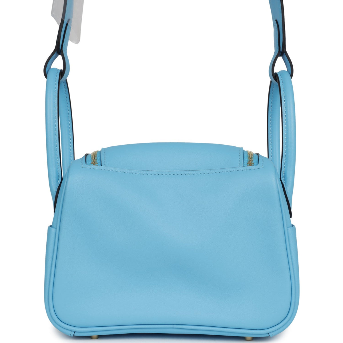 Hermès Mini Lindy Celeste Swift Gold Hardware