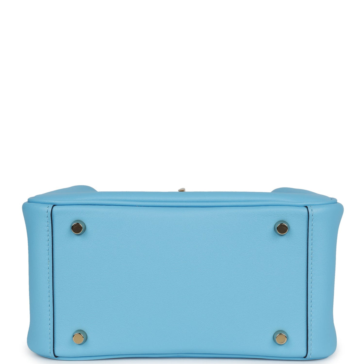 Hermès Mini Lindy Celeste Swift Gold Hardware