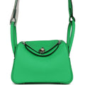 Hermès Mini Lindy Vert Comics Clemence Palladium Hardware