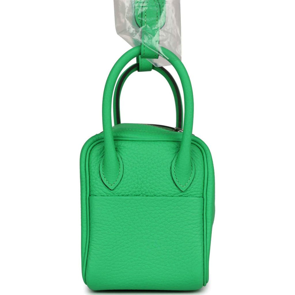 Hermès Mini Lindy Vert Comics Clemence Palladium Hardware