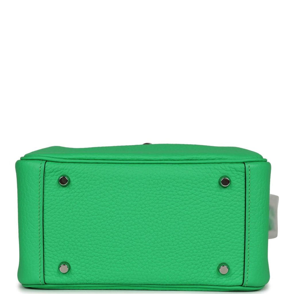 Hermès Mini Lindy Vert Comics Clemence Palladium Hardware