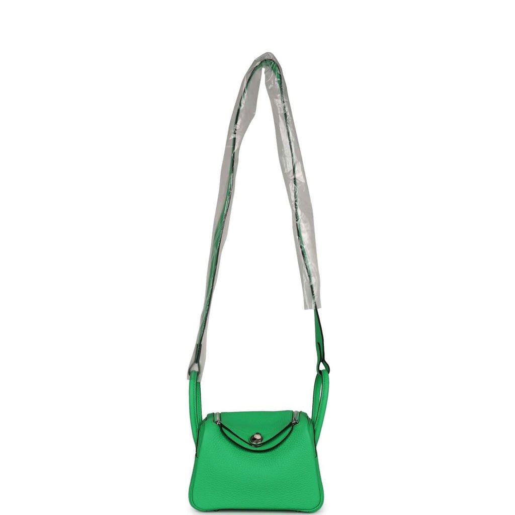 Hermès Mini Lindy Vert Comics Clemence Palladium Hardware