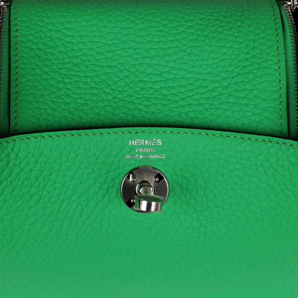 Hermès Mini Lindy Vert Comics Clemence Palladium Hardware