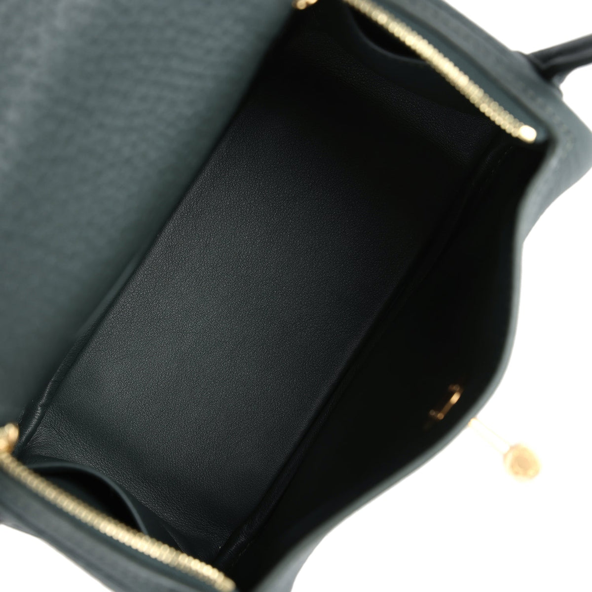 Hermès Mini Lindy Vert Fonce Clemence Gold Hardware