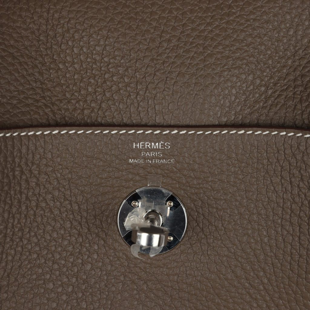 Hermès Lindy 26 Etoupe Clemence Palladium Hardware
