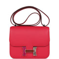 Hermès Constance 18 Rose Extreme Epsom-textured Faux Leather Marquette Palladium Hardware