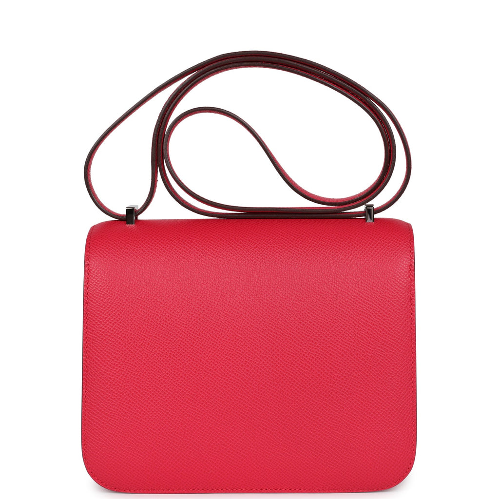 Hermès Constance 18 Rose Extreme Epsom-textured Faux Leather Marquette Palladium Hardware