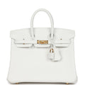 Hermès Birkin 25 New White Swift Gold Hardware