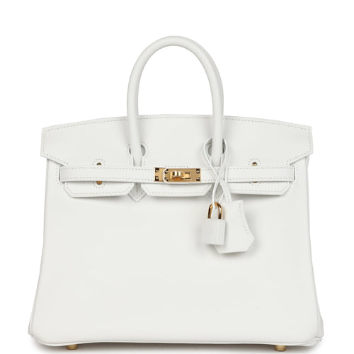 Hermès Birkin 25 New White Swift Gold Hardware