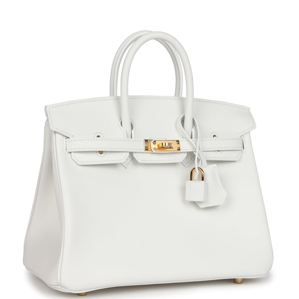 Hermès Birkin 25 New White Swift Gold Hardware