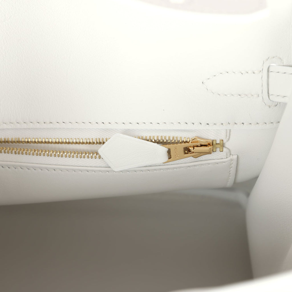 Hermès Birkin 25 New White Swift Gold Hardware