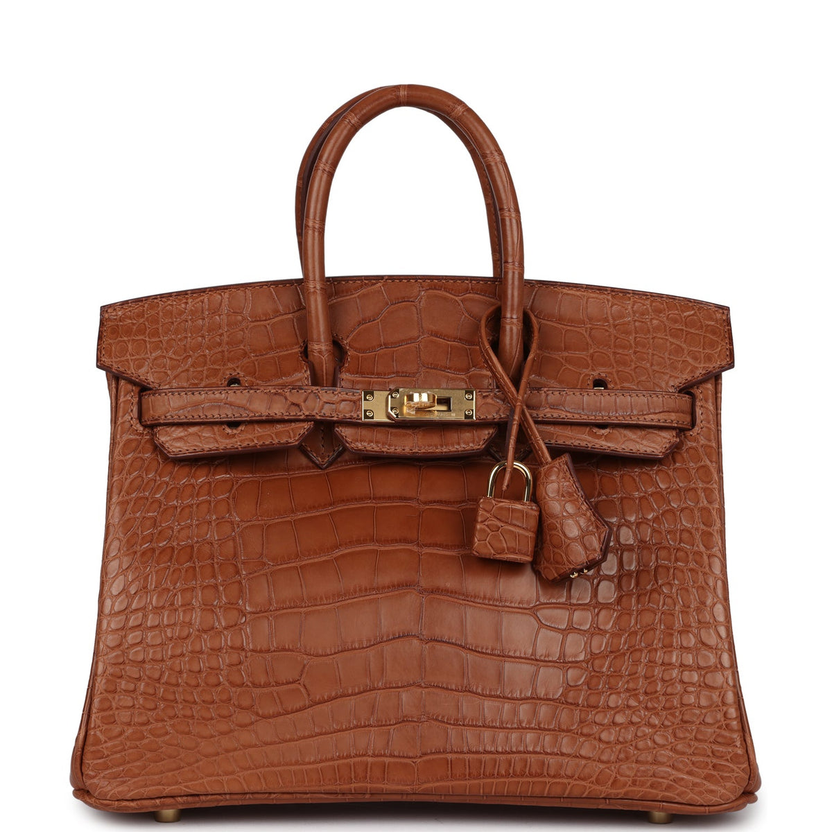 Hermès Birkin 25 Gold Matte Faux Leather Gold Hardware
