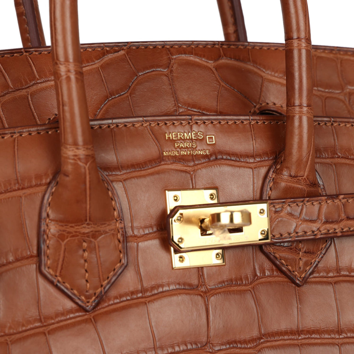 Hermès Birkin 25 Gold Matte Faux Leather Gold Hardware