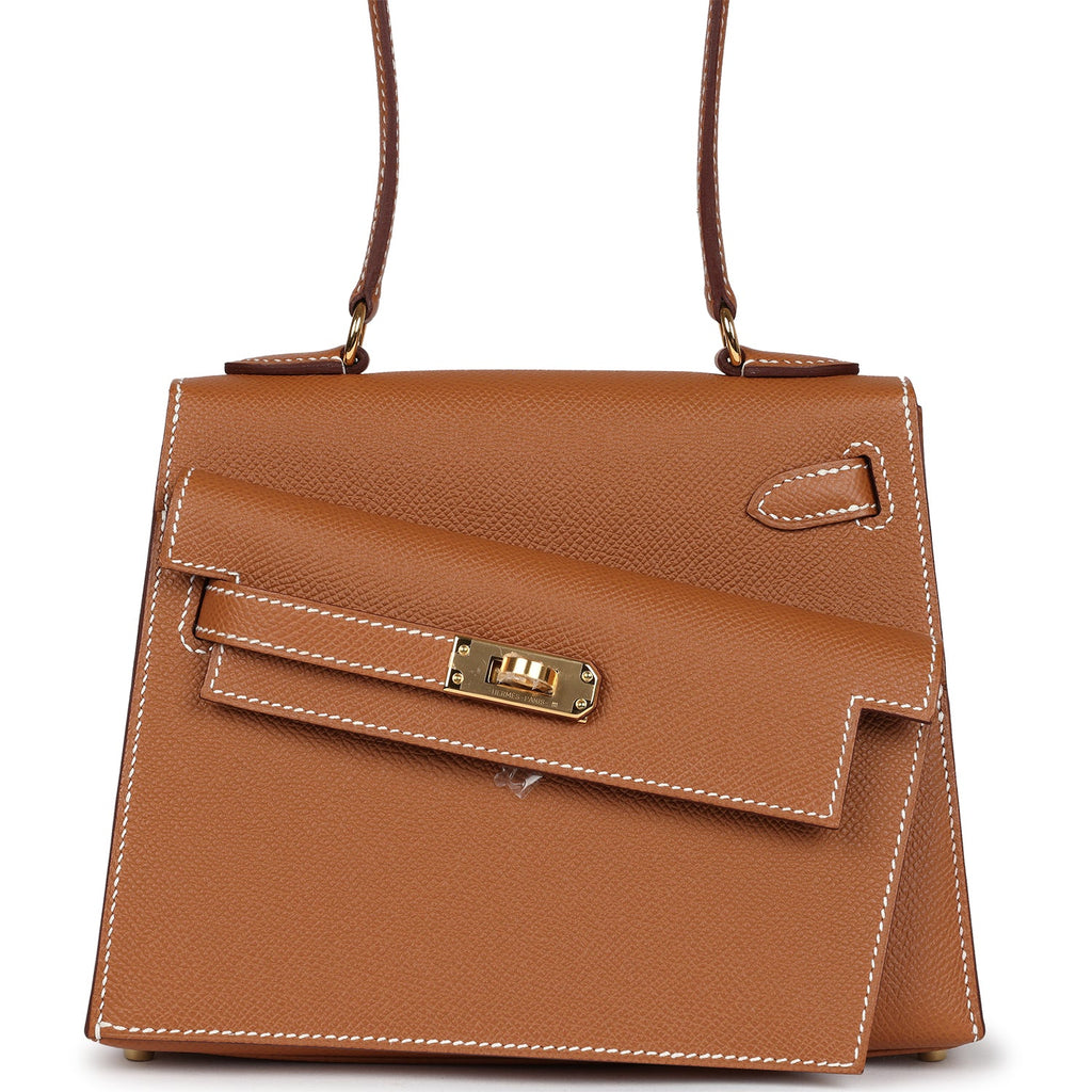 Hermès Kelly Sellier en Desordre 20 Gold Epsom Gold Hardware