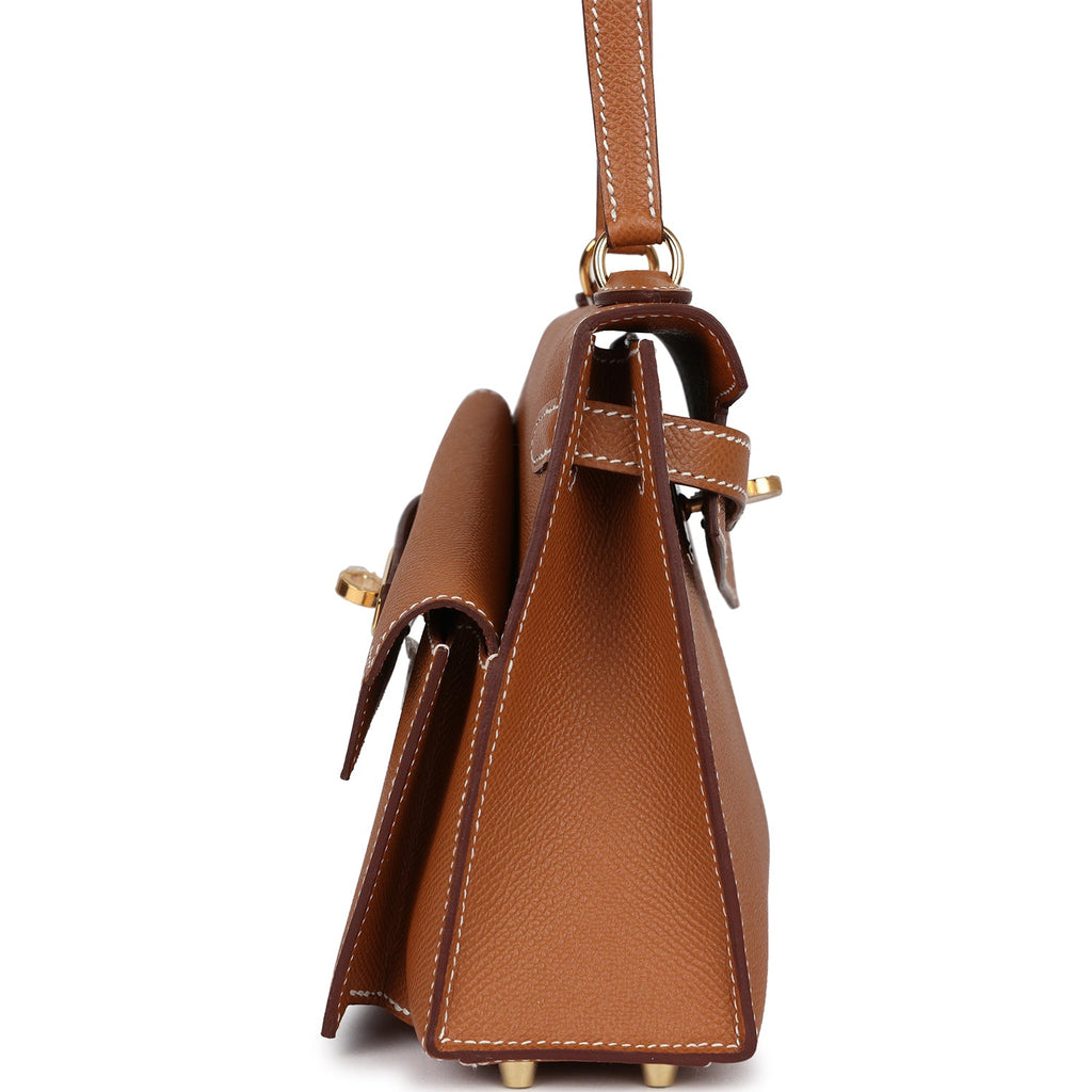 Hermès Kelly Sellier en Desordre 20 Gold Epsom Gold Hardware