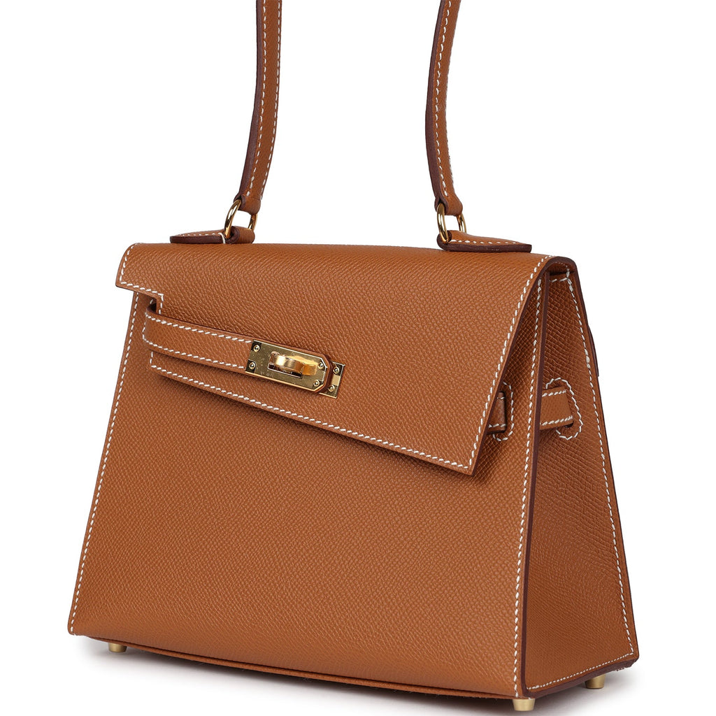 Hermès Kelly Sellier en Desordre 20 Gold Epsom Gold Hardware