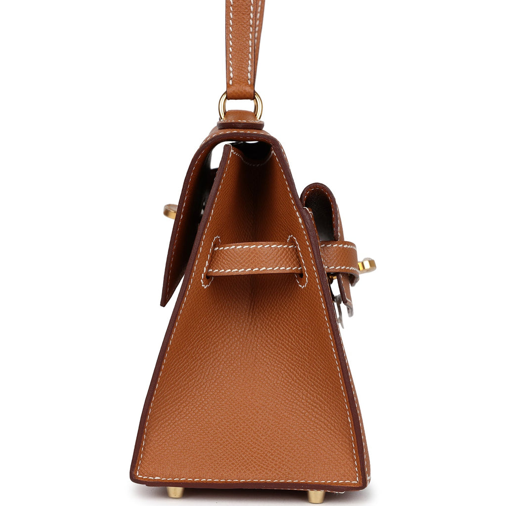Hermès Kelly Sellier en Desordre 20 Gold Epsom Gold Hardware